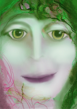 Indlæs billede i gallerifremviser, Begrænset oplag af kunsttryk: Green Woman

